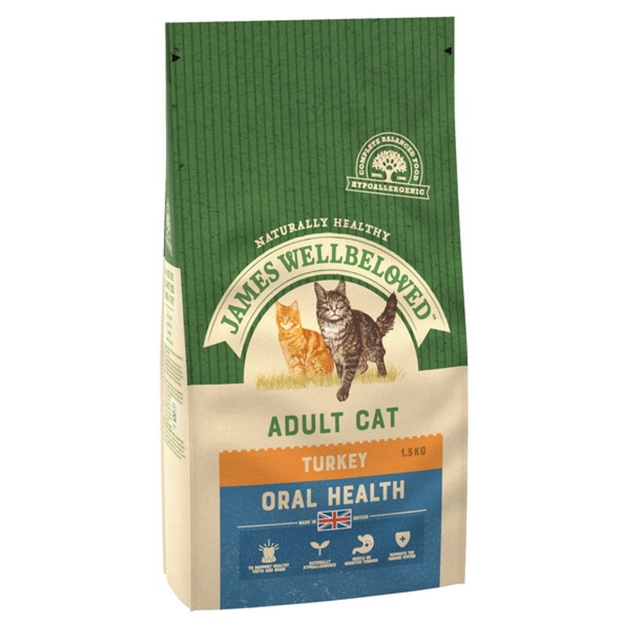 Wellbeloved Cat Food Turkey Oralcare Cat Food 1.5kg