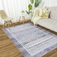 thumbnail image 1 of Wellber Boho Area Rug Wellber Moroccan Rugs Washable Carpet for Bedroom Living Room Home Decor,4'x6',Gray Blue, 1 of 7