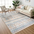 thumbnail image 1 of Wellber Boho Area Rug Wellber Moroccan Rugs Washable Carpet for Bedroom Living Room Home Decor,5'x8',Orange, 1 of 7