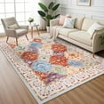 thumbnail image 1 of Wellber Boho Area Rug Wellber Moroccan Rugs Washable Carpet for Bedroom Living Room Home Decor,6'x9',Beige, 1 of 7
