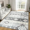 thumbnail image 1 of Wellber Soft Boho Rug Modern Area Rugs Indoor Carpet for Living Room Bedroom Home Decor,4'x6',Beige, 1 of 7