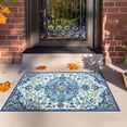 thumbnail image 1 of Wellber Soft Rugs Retro Area Rug Vintage Carpet for Living Room Bedroom Office Home Decor,2'x3',Blue, 1 of 6