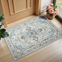 Wellber Vintage Soft Area Rug Rugs for Living Room Bedroom Nursery Carpet for Home Decor,2'x3',Beige