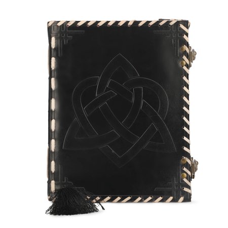 Wellbourne Celtic Knot Personalized Leather Notebook A5 Brown Hardbound Diary with Unlined Paper