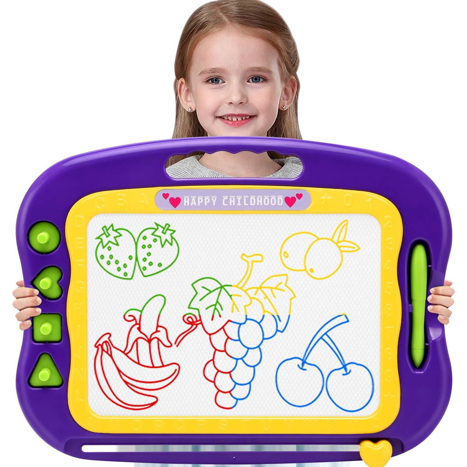Toddler Toys Magnetic Board,Magentic Drawing Doodle Board for Toddlers,Etch  Travel Size Writing Painting Sketch Kids Toys for 3 4 5 Year Old Girls