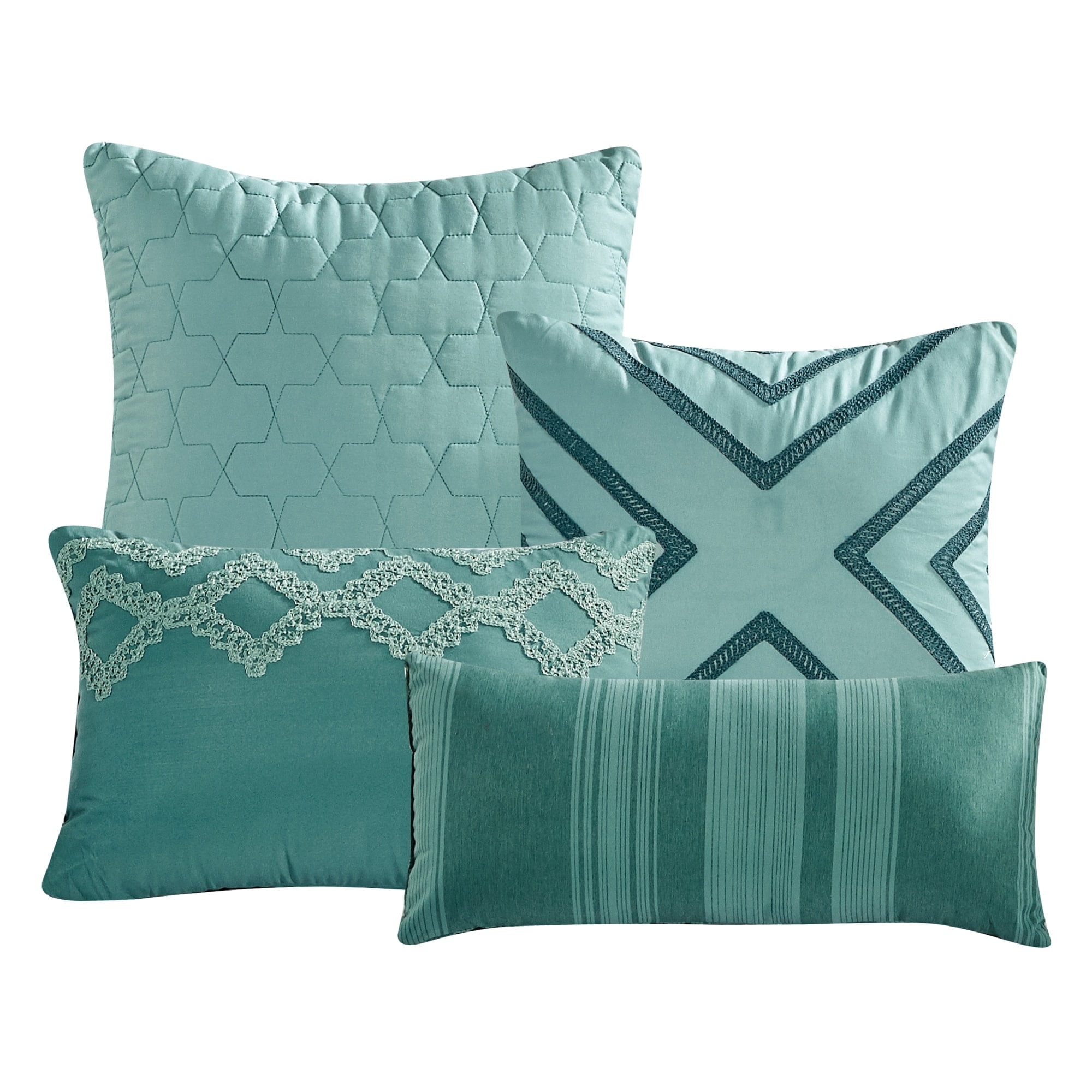 Wellco Bedding Comforter Set Bed In A Bag 7 Piece Luxury POLLY yarn