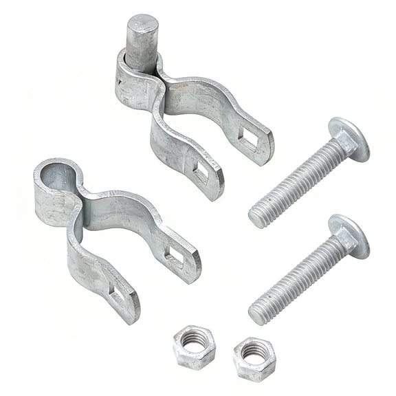 Wellco Heavy-Duty Chain-Link Fence Gate Post Hinges, 2-Pack, 1 Each
