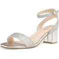thumbnail image 1 of Wellco Women's Open Toe Ankle Strap Low Block Chunky Heels Sandals Party Dress Pumps Shoes, 1 of 6
