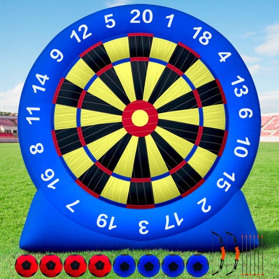Wellcomer 10FT Inflatable Soccer Dartboard  & Archery Target Game