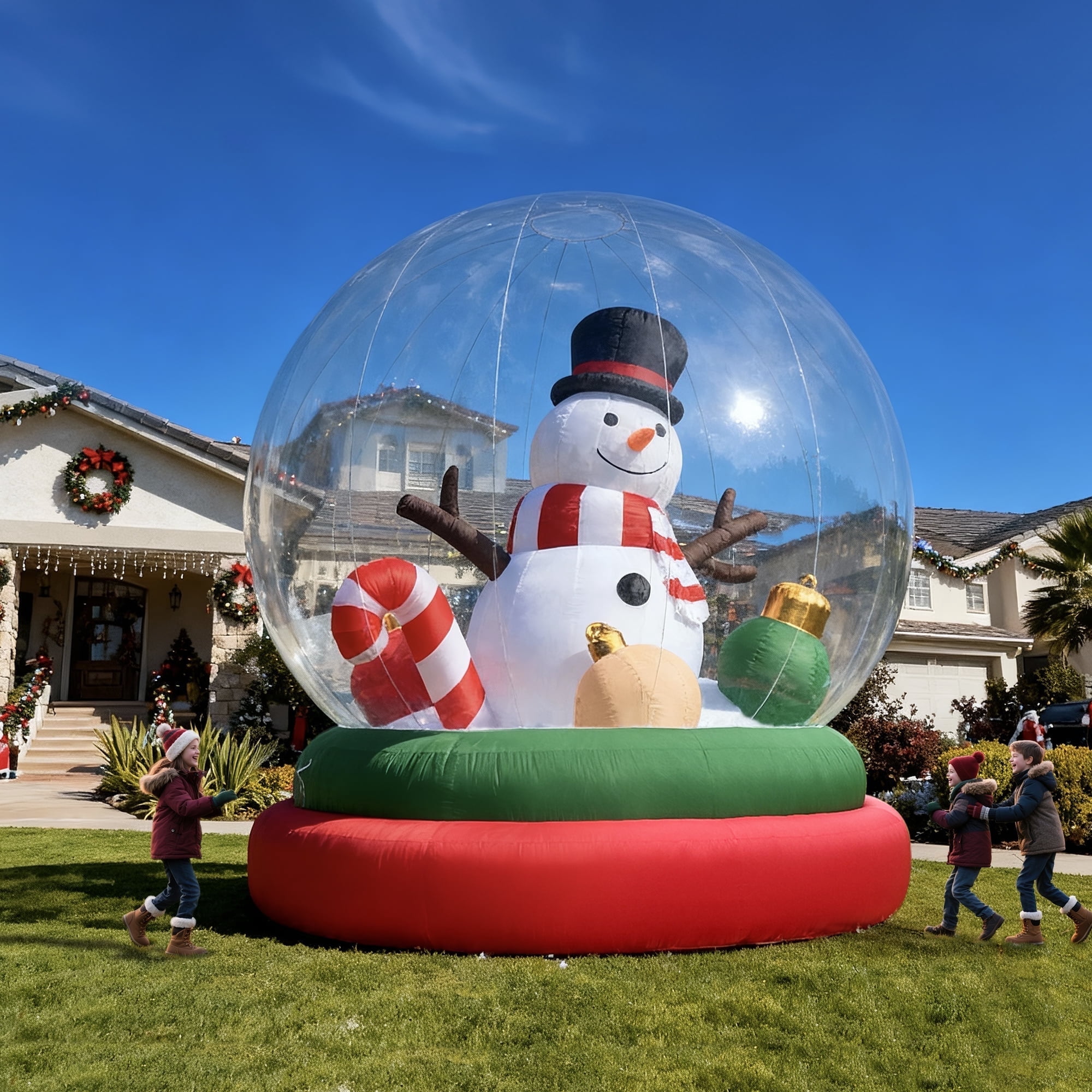 Wellcomer Inflatable Product Wellcomer 16 FT Inflatable Snowman Snow Globe - Christmas Décor ...