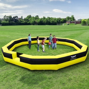 Wellcomer 16FT Inflatable Gaga Ball Pit Arena, Portable Court with Built-in Blower for team games and backyard activities