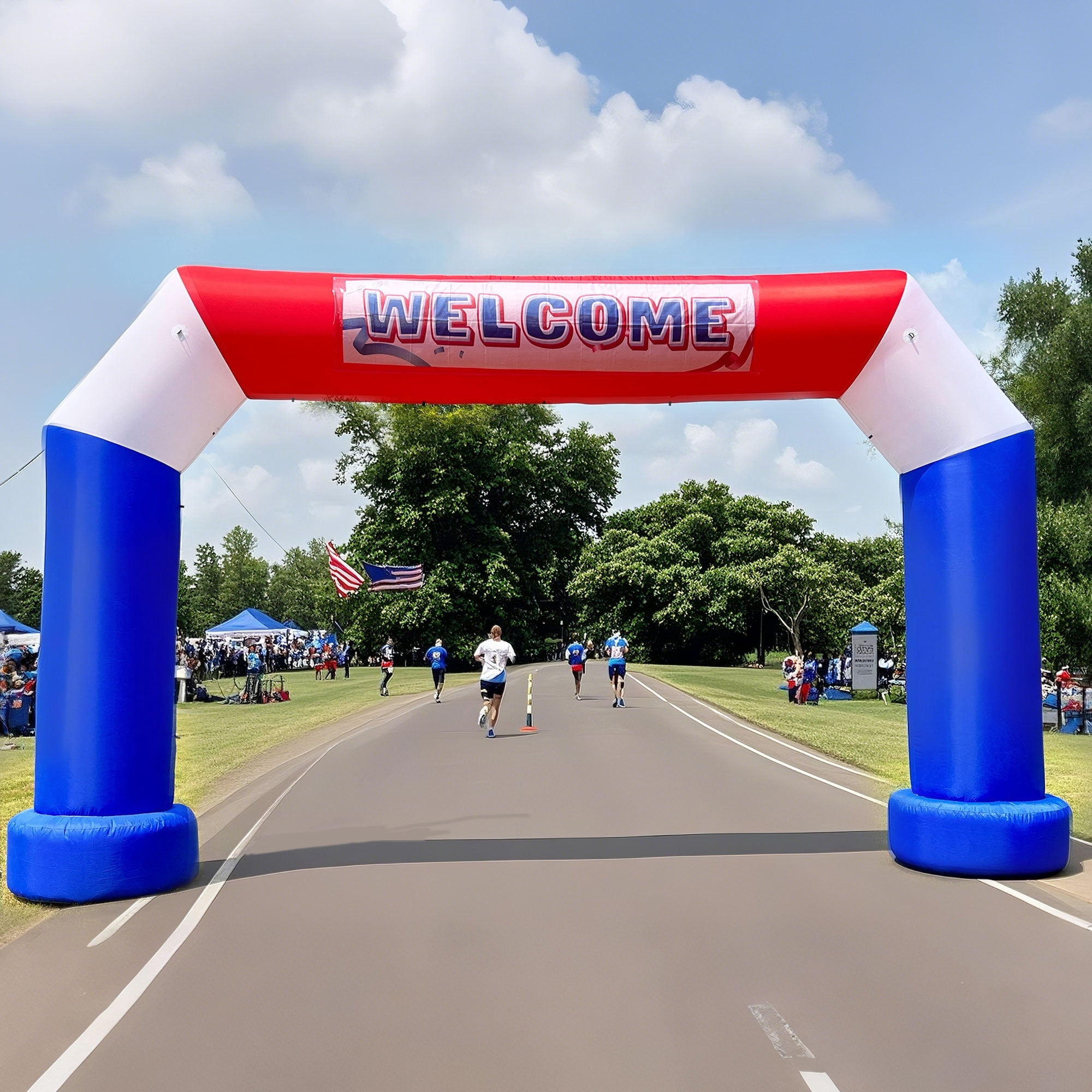 Event Arch Box Wellcomer 20FT Inflatable Event Arch, Polygon Archway with built-in ...