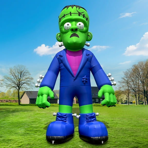 Wellcomer 20ft Giant Inflatable Frankenstein with Blower - Halloween Outdoor Decor