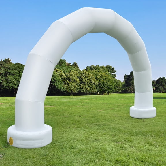 Wellcomer 21Ft PVC Inflatable Arch , Half Circle archway with built-in blower - White