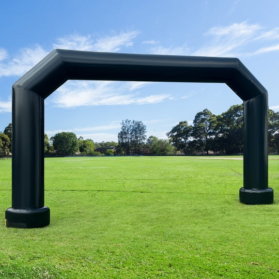 Wellcomer 21Ft PVC Inflatable Arch , Polygon archway with built-in blower - Black