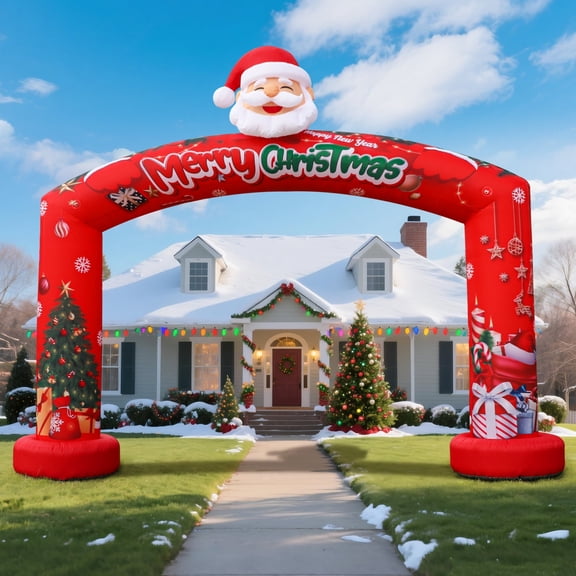 Wellcomer 21ft Inflatable Christmas Arch