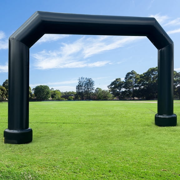 Wellcomer 25Ft PVC Inflatable Arch , Polygon Archway with Built-in Blower - Black