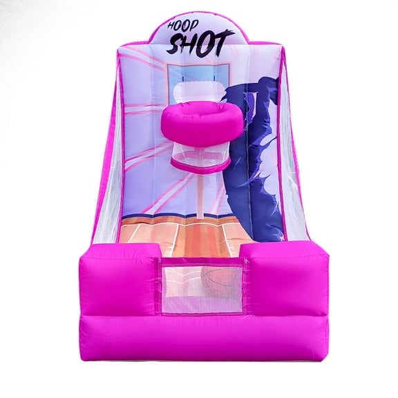 Wellcomer Inflatable Basketball Hoop Carnival Game  Portable Target Activity with Built-in Blower