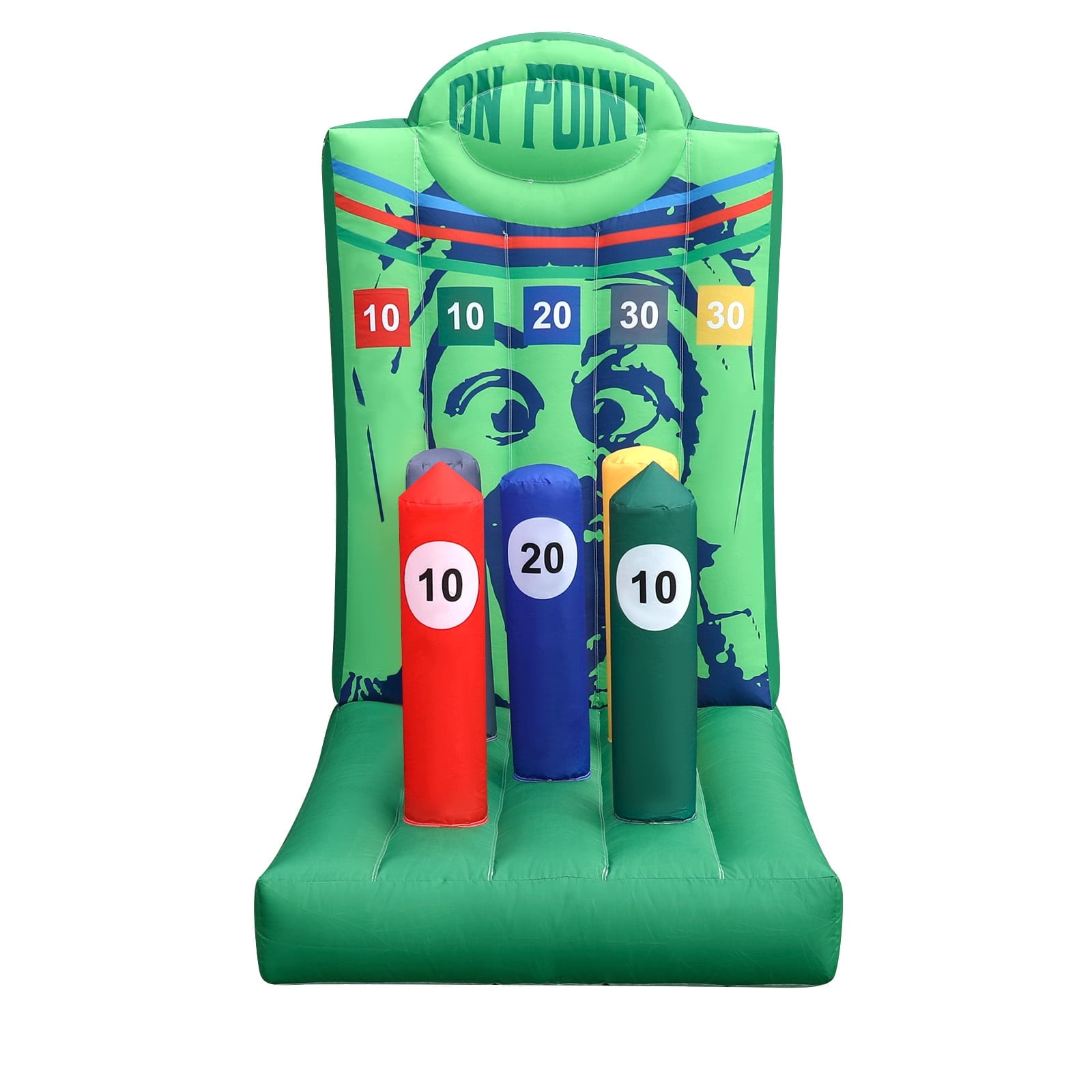 Wellcomer Inflatable Ring Toss Carnival Game with built-in Blower, portable tossing game