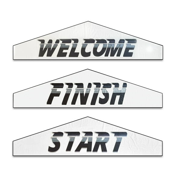 Wellcomer Optional Hanging Banners for Gable Arches - Start, Finish, Welcome