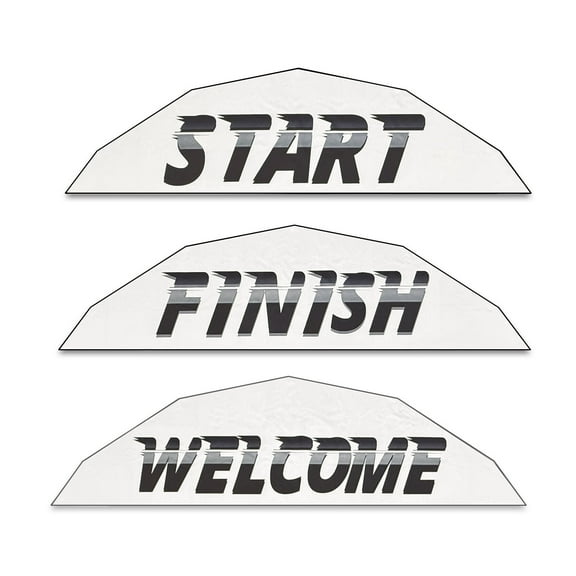 Wellcomer Optional Hanging Banners for Half-Circle Arches - Start, Finish, Welcome