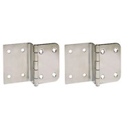 Wellcraft 048-1819 Gem Lux Polished 3 5/8 x 4 7/8 Stainless Steel Boat Offset Hinge PAIR