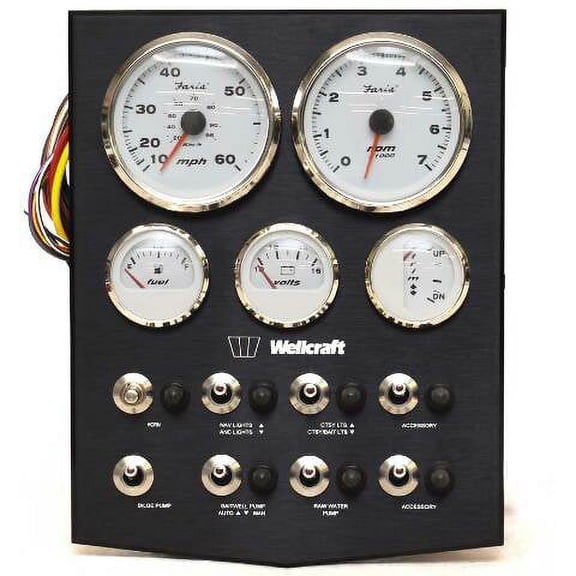 Wellcraft Boat Dash Panel 025-5214 | Faria Euro Sport Gauges Mercury