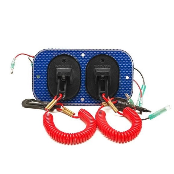 Wellcraft Boat Ignition Switch Panel | Dual 6 x 3 3/8 Inch Blue