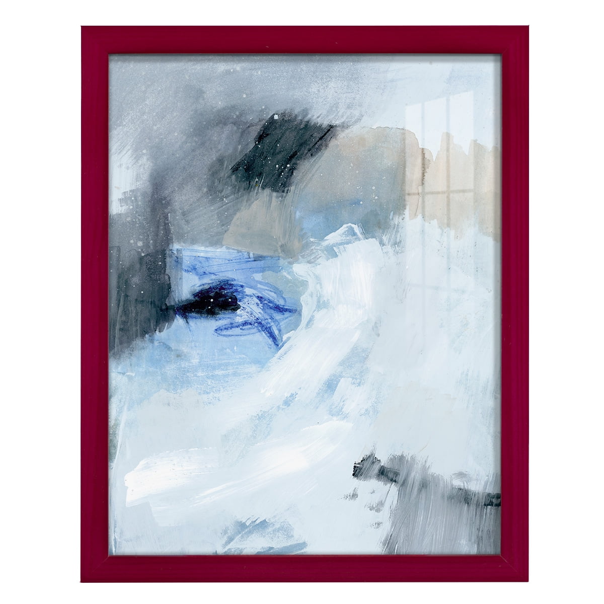 Welle I - Framed Print w/glass - Cherry Red