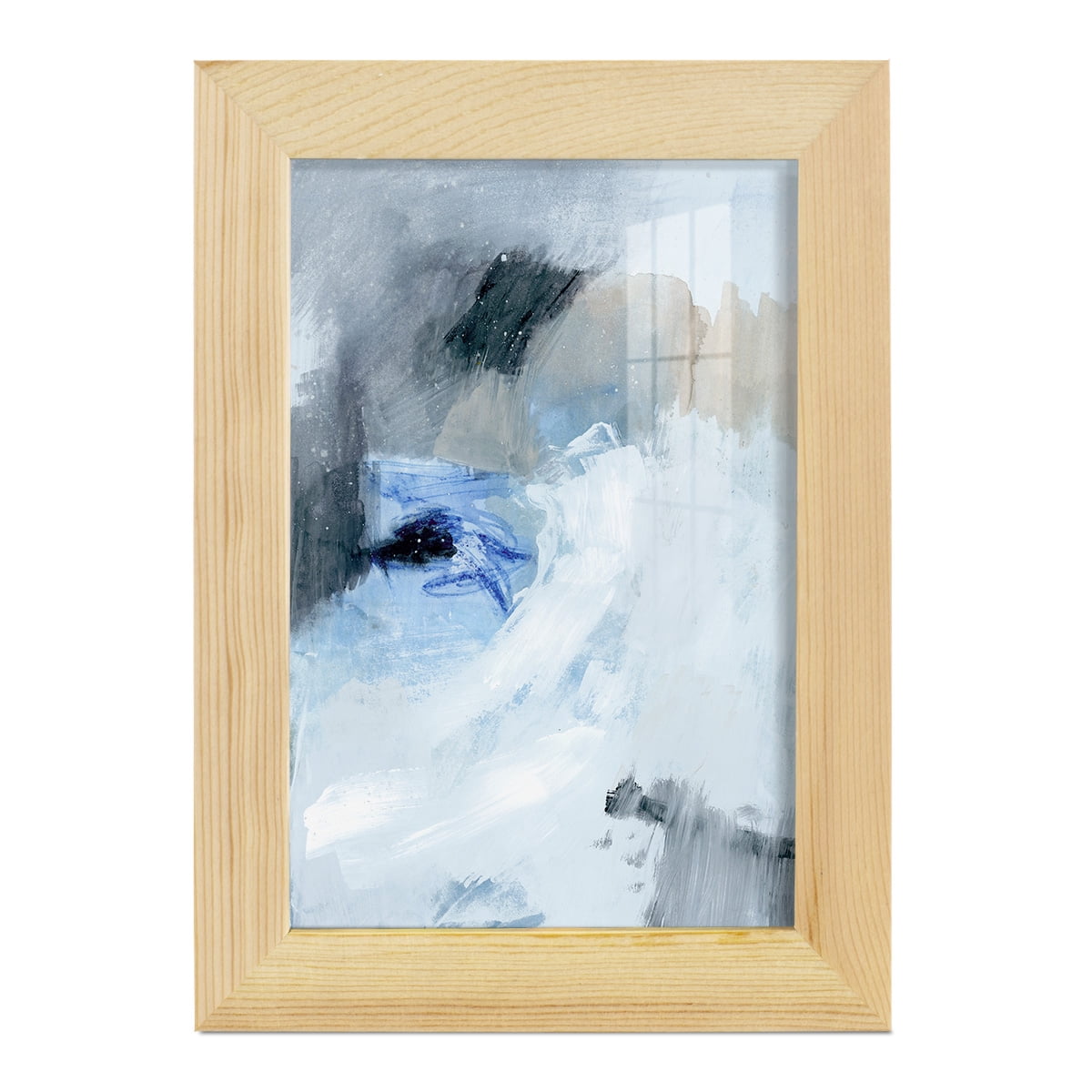 Welle I - Framed Print w/glass - Natural Wood