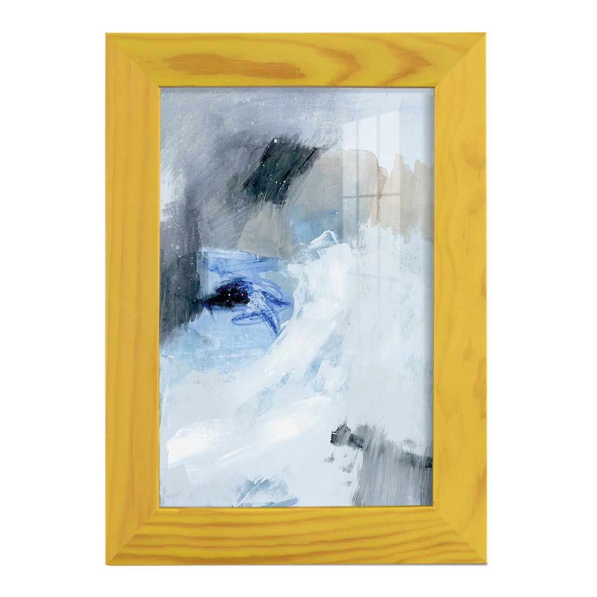 Welle I - Framed Print w/glass - Sunflower Yellow