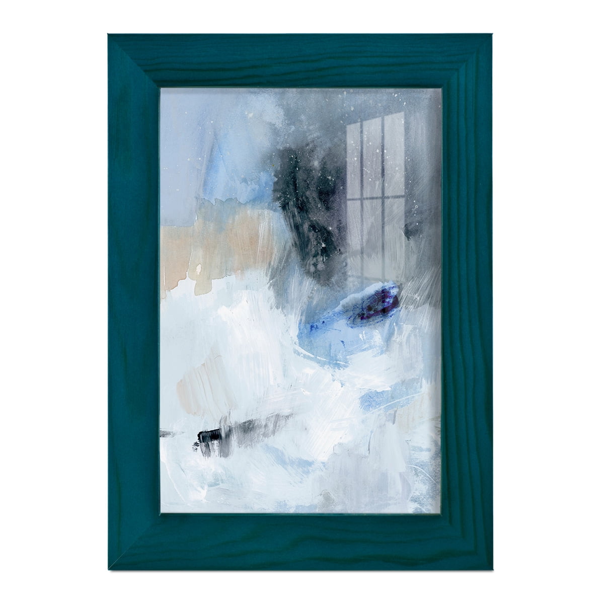 Welle II - Framed Print w/glass - Ocean Blue