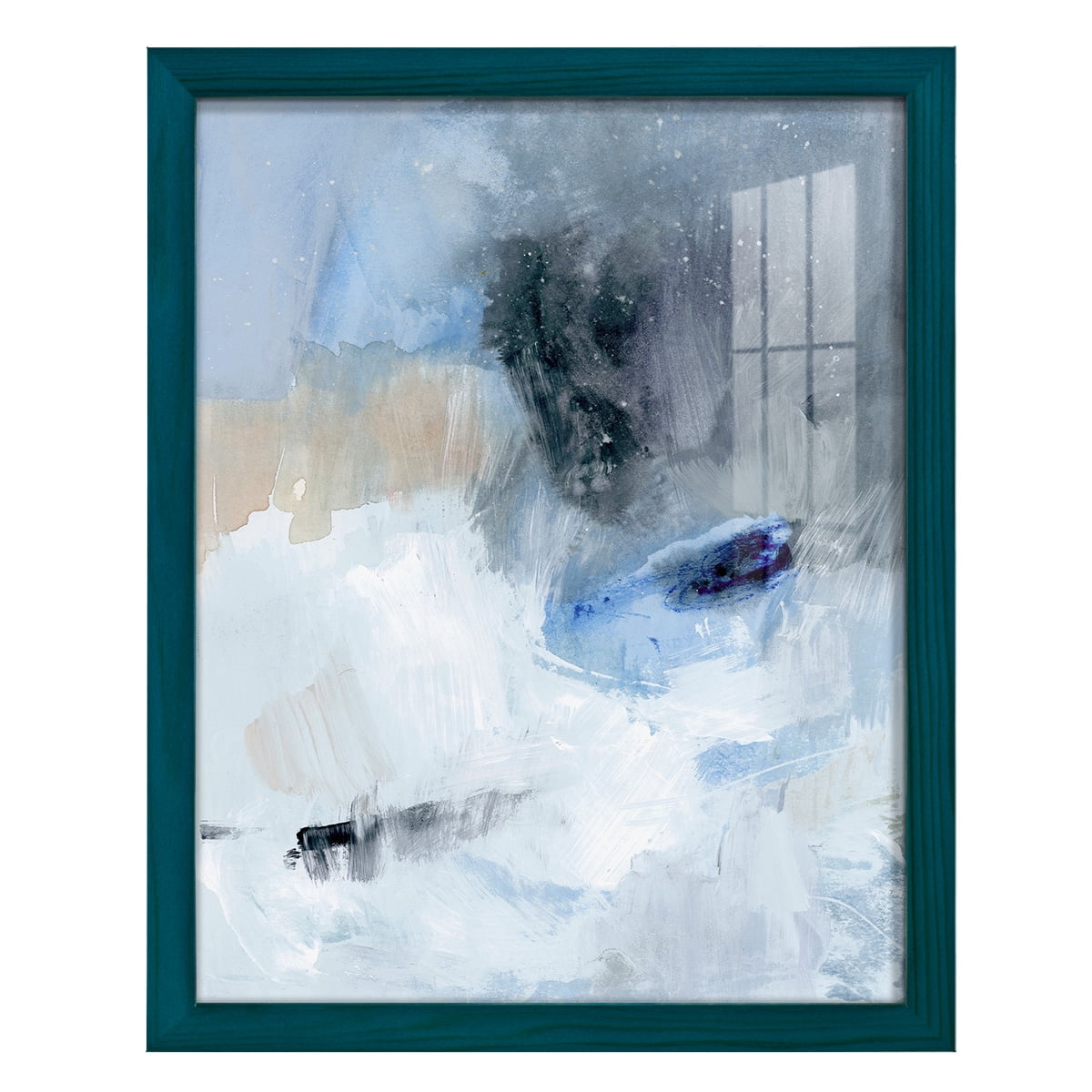 Welle II - Framed Print w/glass - Ocean Blue