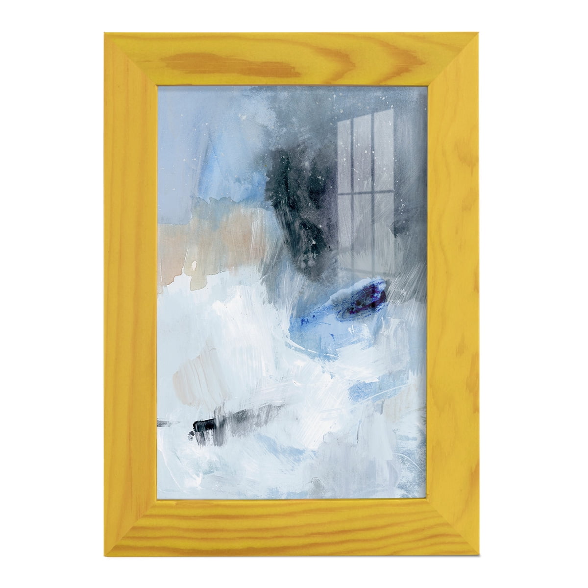 Welle II - Framed Print w/glass - Sunflower Yellow