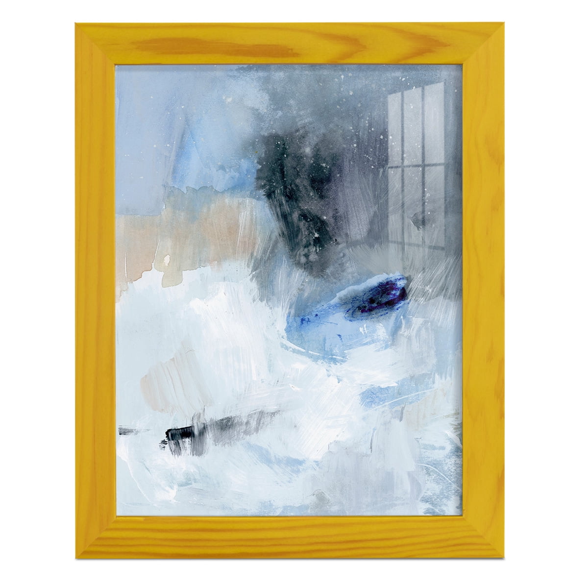Welle II - Framed Print w/glass - Sunflower Yellow