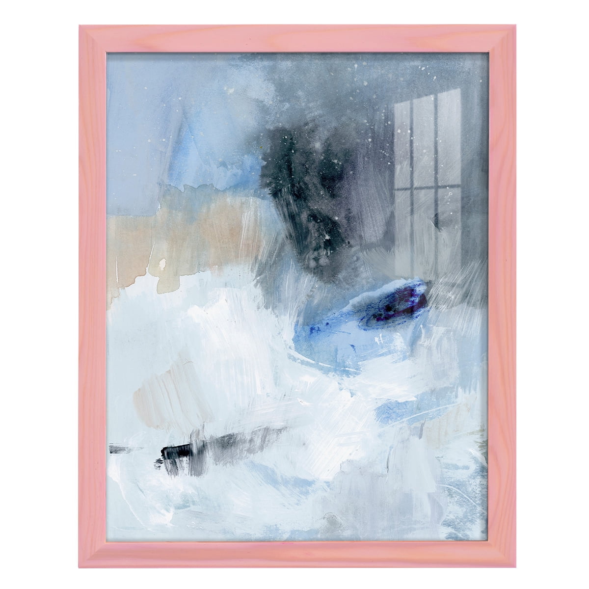 Welle II - Framed Print w/glass - Sunset Pink