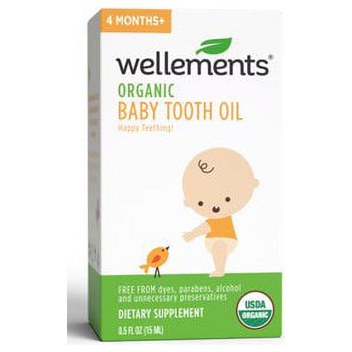 Wellements Organic Baby Tooth Oil, .5 Oz - Walmart.com 