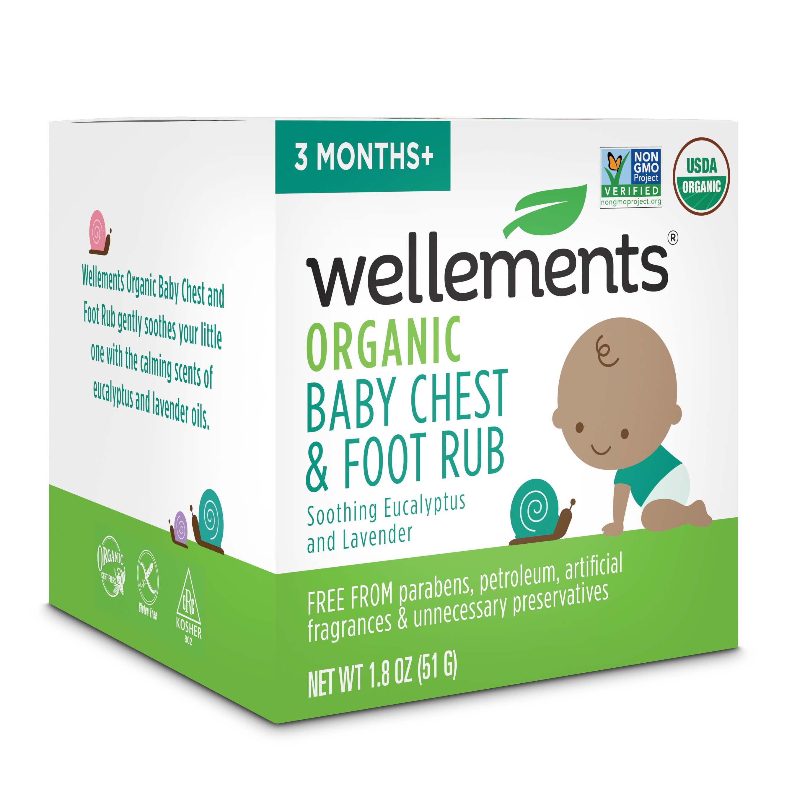 Wellements Organic Chest & Foot Rub - 2 oz (Packaging May Vary)