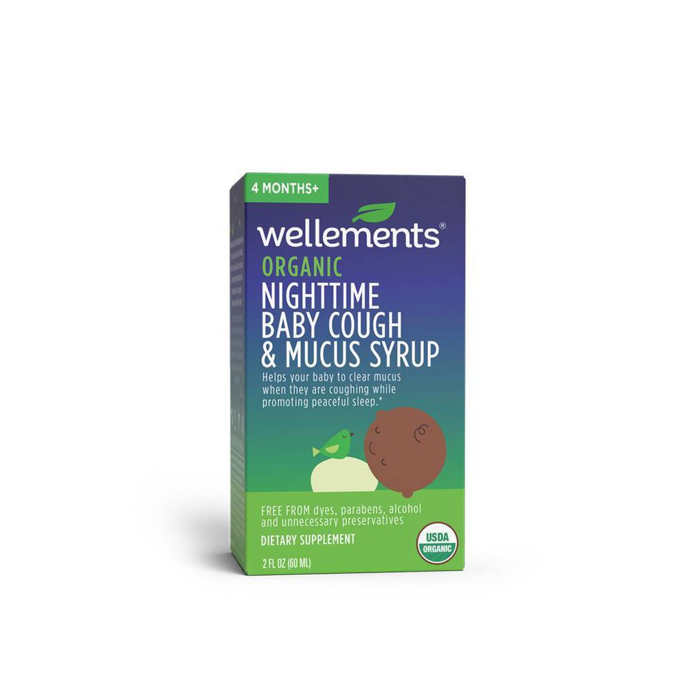 Wellements Organic Nighttime Baby Cough & Mucus Syrup (Pack of 20