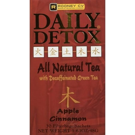 Wellements Rooney Cv Daily Detox All Natural Decaffeinated Tea Apple Cinnamon - 30 Sachet