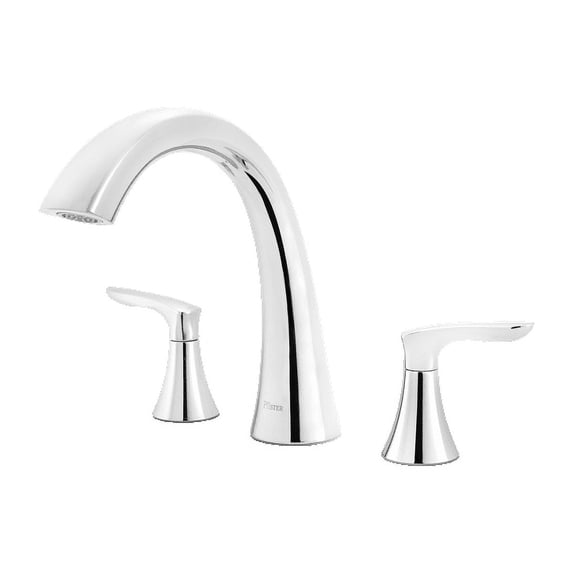 Weller 2-Handle Roman Tub Trim in Polished Chrome