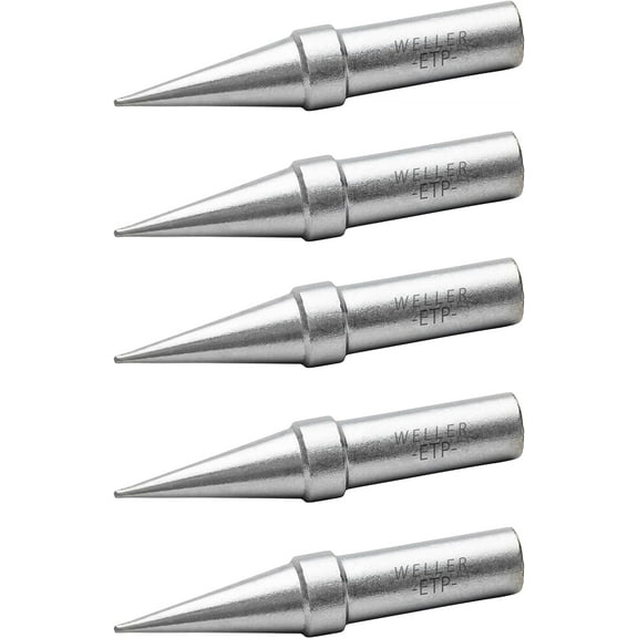Weller Genuine 5 Piece Soldering Tip Set, conical, 0.031" - ETP-5