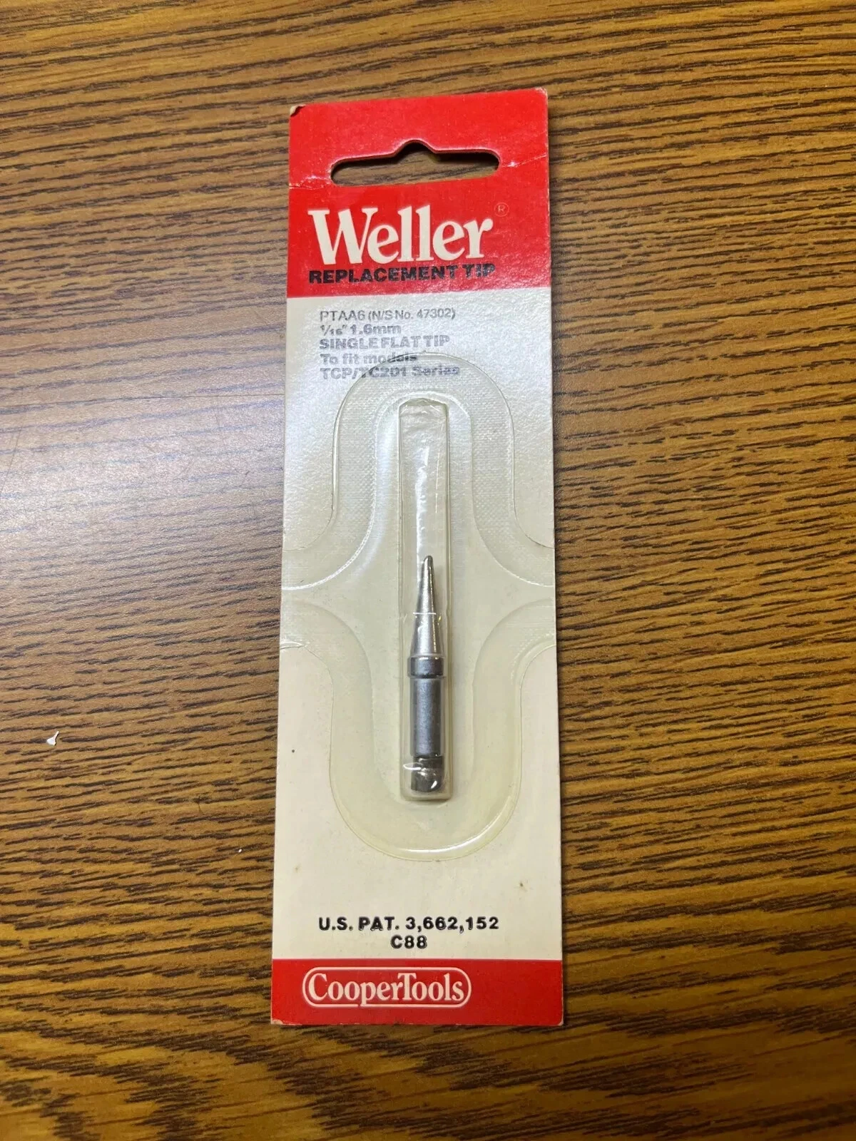 Weller Ptaa6 Screwdriver Tip For Tc201 Series Soldering Iron, 1.57Mm