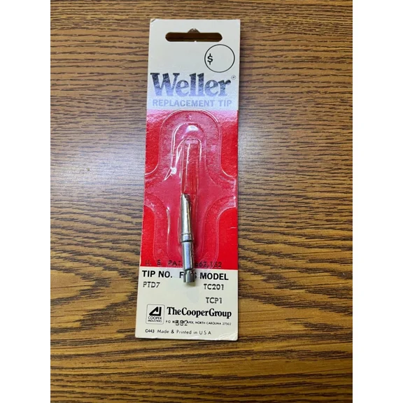 Weller Ptd7 Screwdriver Tip For Tc201 Series Soldering Iron, .187