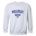 thumbnail image 1 of Wellesley College Blue Alumni Fleece Sweatshirt, White - Small, 1 of 1