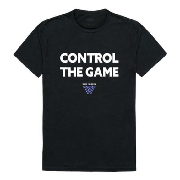 Wellesley College Blue CTG T-Shirt, Black - Extra Large