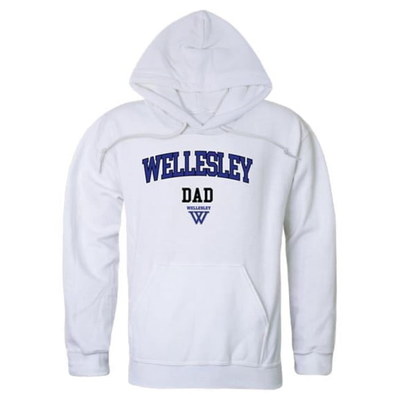 Wellesley College Blue Dad Hoodie, White - 2XL