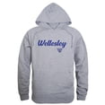 thumbnail image 1 of Wellesley College Blue Script Hoodie, Heather Grey - Extra Large, 1 of 1