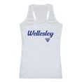 thumbnail image 1 of Wellesley College Blue Script Tank Top, White - Extra Large, 1 of 1