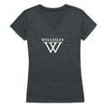 thumbnail image 1 of Wellesley College Blue Women Institutional Short Sleeve T-Shirt, Heather Charcoal - Medium, 1 of 1
